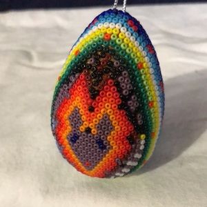 Free add on beaded egg shaped ornament